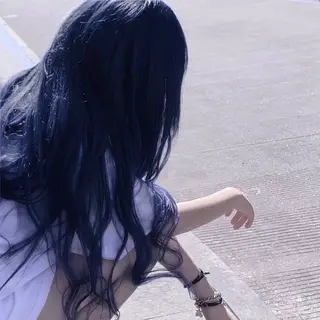 ロング カラー 韓国っぽ♡寒色/暗髪 🫧MOEKA🦋のヘアスタイル