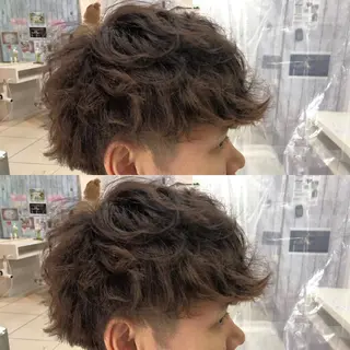 ショート パーマ メンズ 韓国風メンズ/毛流れ ヘアなら須田龍世のヘアスタイル