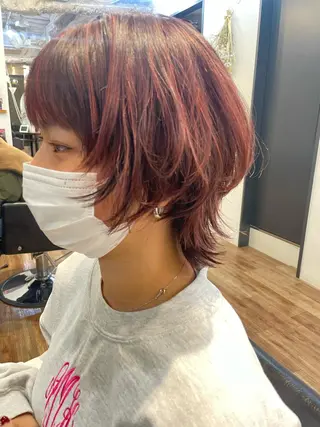 ショート ウルフカット/ボブ りなのヘアスタイル