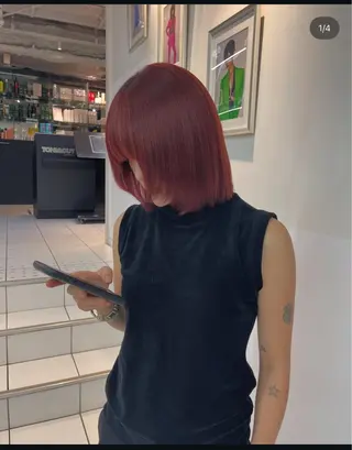 ミディアム ユヅキ ブリーチモデル募集のヘアスタイル