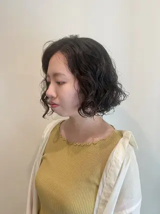 ショート パーマ 工藤 梨花のヘアスタイル