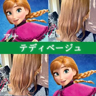 セミロング カラー 川越 輝梨奈のヘアスタイル