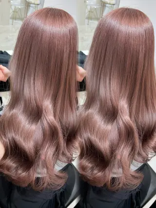 セミロング カラー 盛れる顔周り🤍渋谷 Risa🎀のヘアスタイル