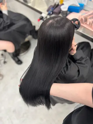 ロング カラー 韓国風暗髪ヘア🤍 🫧MIREIのヘアスタイル