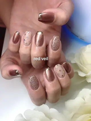 ミディアム ネイル 長さ出し専門 nynaのネイルデザイン