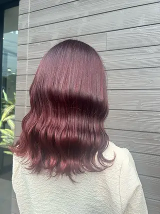 ミディアム カラー ヘアアレンジ hair&make Rivia所属・🤍 minaのヘアスタイル