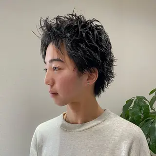 ショート メンズ 三宅健太/レイヤー/ ボブ/透明感カラーのヘアスタイル