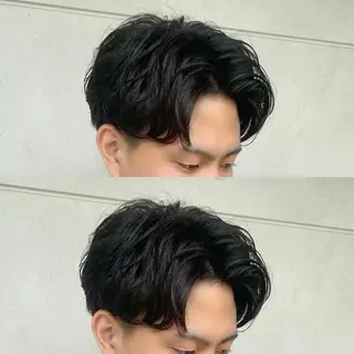 ショート パーマ メンズ メンズヘア特化 崎田 成人のヘアスタイル