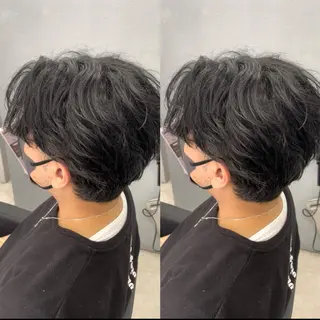 パーマ メンズ MEN'S/パーマ/ ハイトーン🎨英吉のヘアスタイル