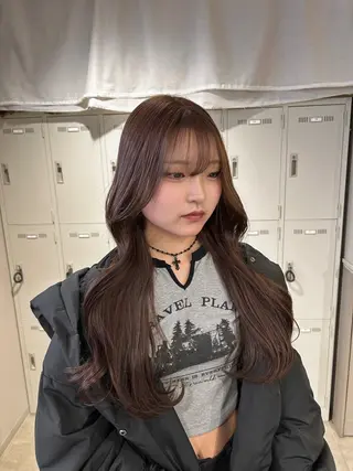 カラー 🥯縮毛/レイヤー/ ベージュヘア🥯のヘアスタイル