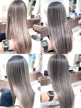 セミロング カラー ＡＳＨ 大宮のヘアスタイル