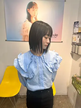 ミディアム ボブ/ぱつっとボブ/ 谷口 海星のヘアスタイル