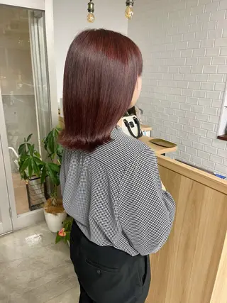 ミディアム カラー 榎本 亜衣のヘアスタイル