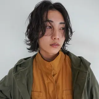 ミディアム パーマ メンズ ニュアンスデザイン/ SHOUTOのヘアスタイル