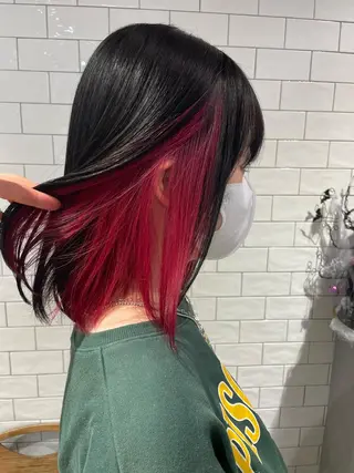 ミディアム カラー もり まりものヘアスタイル