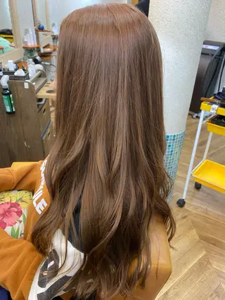 ロング カラー 藤野 陵平のヘアスタイル
