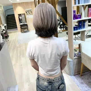 ミディアム カラー 透明感特化美容師🌈 神保克行のヘアスタイル