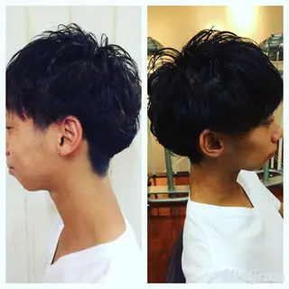 ショート パーマ ヨシダ トオルのヘアスタイル