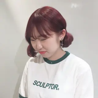 ショート カラー ヘアアレンジ As hair所属・柔らか垢抜けｶﾗｰと ｶｯﾄ🫧ASUKAのヘアスタイル