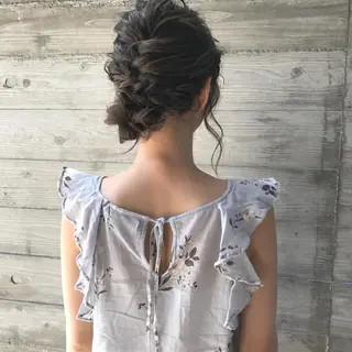 ヘアアレンジ Click所属・クニモトハルナ ボブ/柔らかカラーのヘアスタイル