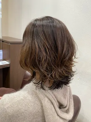 ミディアム パーマ 仲井 充のヘアスタイル