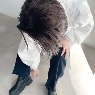 ミディアム カラー ヘアアレンジ 🫧透明感カラー/ ボブ/小笠原汐海🪽のヘアスタイル