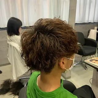 パーマ メンズ _WHITE所属・ダウンパーマ 曲がる縮毛矯正のヘアスタイル