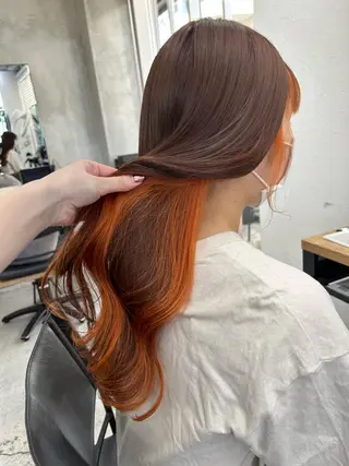 ロング カラー ヘアアレンジ 韓国/ハイトーン/ ボブ🎀MIKU🎀のヘアスタイル