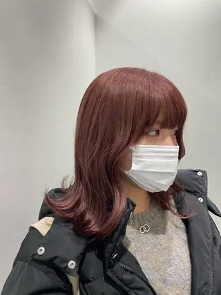 ミディアム カラー ヘアアレンジ 髪質改善/ハイトーン /新宿/Takutoのヘアスタイル