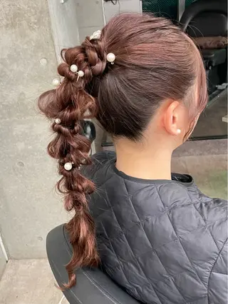 ロング ヘアアレンジ 速水 ゆきののヘアスタイル
