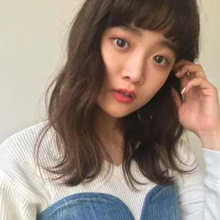 セミロング カラー パーマ ヘアアレンジ メンズ ネイル マツエク・マツパ レイヤーカット指名 No.1💖マユカのヘアスタイル