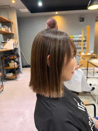 ミディアム カラー 岡崎/髪質改善/ ハイトーン/鈴木進のヘアスタイル