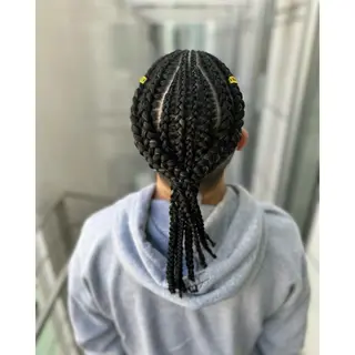 セミロング BRAIDS💎愛子 大人ハイライト💎のヘアスタイル