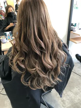 ロング カラー ヘアアレンジ 下妻 カラーエクステ難波のヘアスタイル