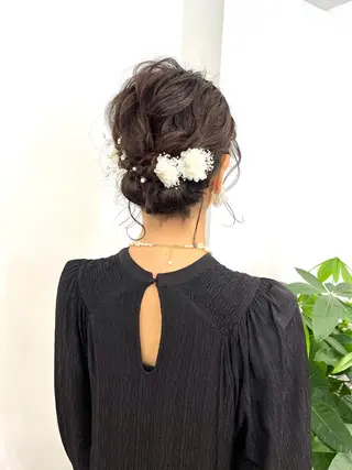 セミロング ヘアアレンジ HIROKO / 透明感暖色カラー🎀のヘアスタイル