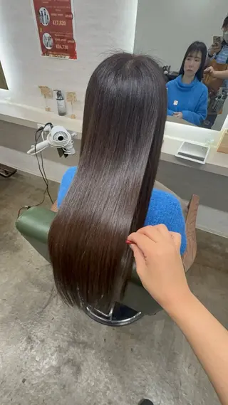 ロング 🕊髪質改善縮毛矯正 /艶髪/関内🕊あべのヘアスタイル
