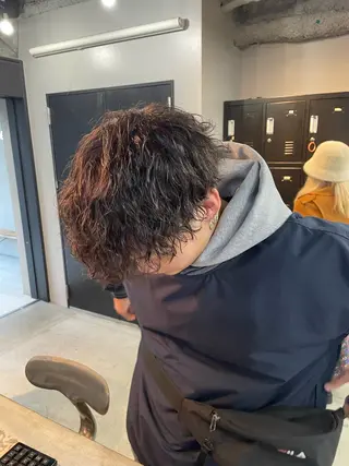 パーマ メンズ 新宿/韓国ヘア/ 髪質改善ストレートのヘアスタイル