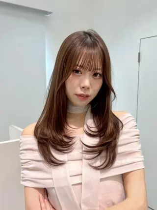 カラー 華やかレイヤー🫧 渋谷FRUITSのヘアスタイル