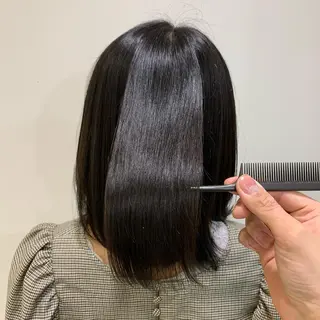 ミディアム 縮毛矯正/髪質改善 /韓国風　山川春輝のヘアスタイル