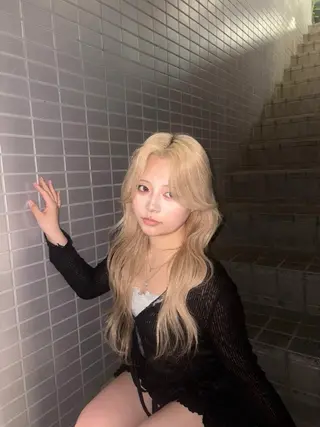 ロング カラー 韓国ヘア/レイヤー/ 顔まわり足立遥奈のヘアスタイル