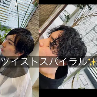 ミディアム パーマ メンズ share salon　SCENA所属・堤太志 メンズパーマ特化のヘアスタイル