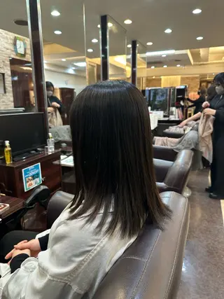 ミディアム 縮毛矯正&髪質改善/ きょうの🐺のヘアスタイル