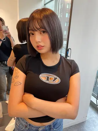 ミディアム 【無料カットモデル】 水山まさはる🌸のヘアスタイル