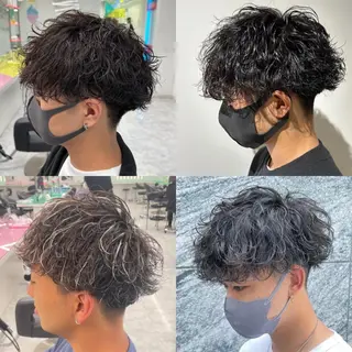 ショート カラー パーマ メンズ 【メンズサロン】 BLUCK 横浜のヘアスタイル