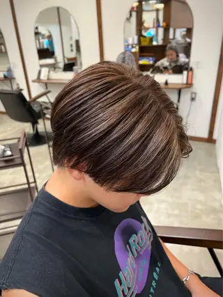 ショート カラー メンズ Ami ブリーチ/ハイトーンのヘアスタイル