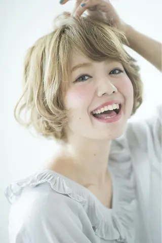 ショート カラー パーマ 松島祐介【店長／ トップディレクター】のヘアスタイル