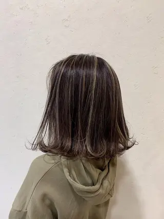 ミディアム カラー 天野 開のヘアスタイル