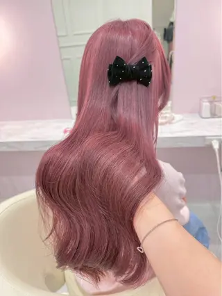 ロング カラー ハイトーンカラー💞 くるみ🎀のヘアスタイル