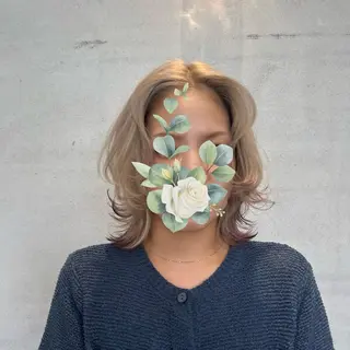 ミディアム カラー オスズ 🎀´-のヘアスタイル