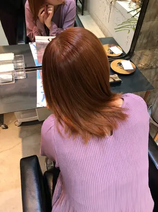 ミディアム カラー reira/堀江/ レイヤーカットのヘアスタイル